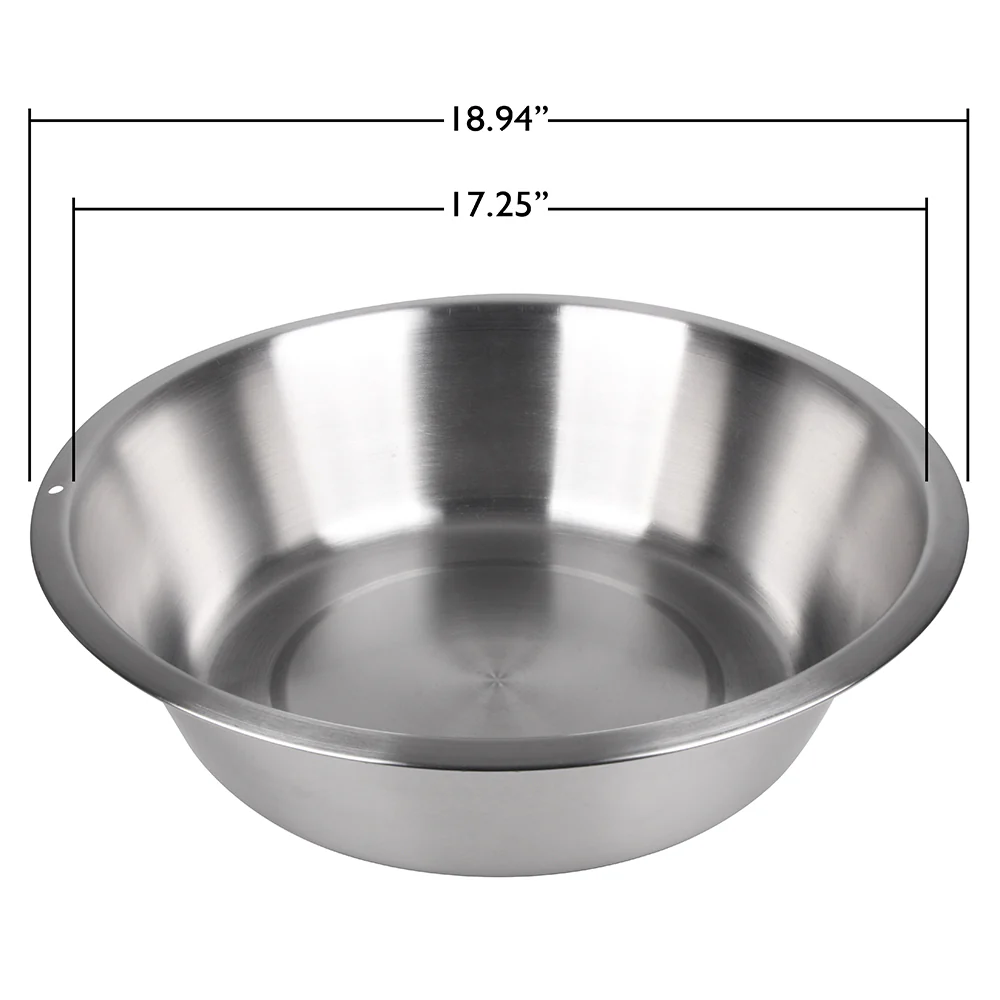 15 Qt Stainless Steel Flat Bottom Pan - Image 7