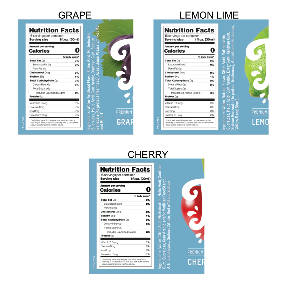 3-Pack Time For Treats SUGAR FREE Syrup - Cherry, Grape, Lemon Lime - Image 6