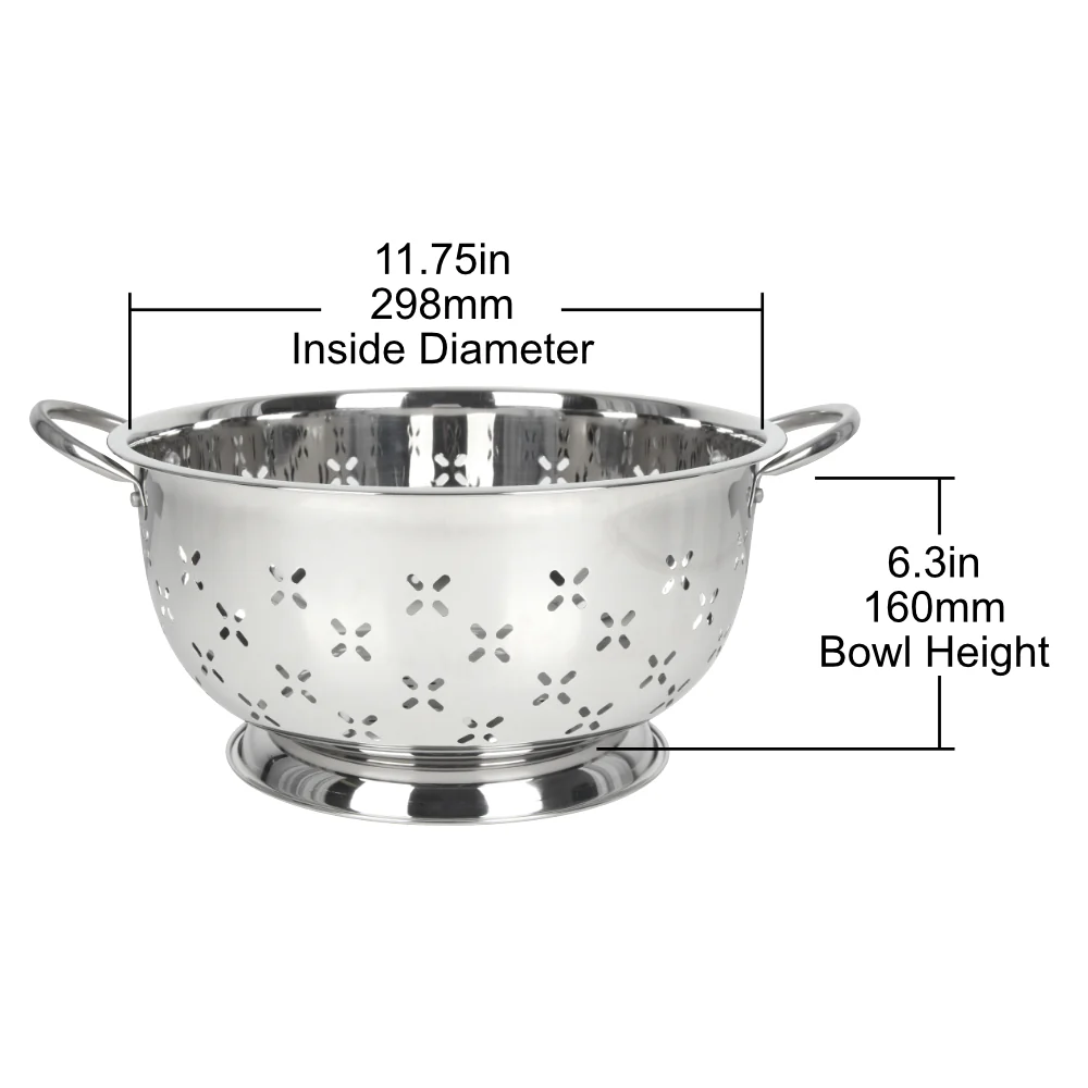 8 Qt Stainless Steel Colander - Image 3