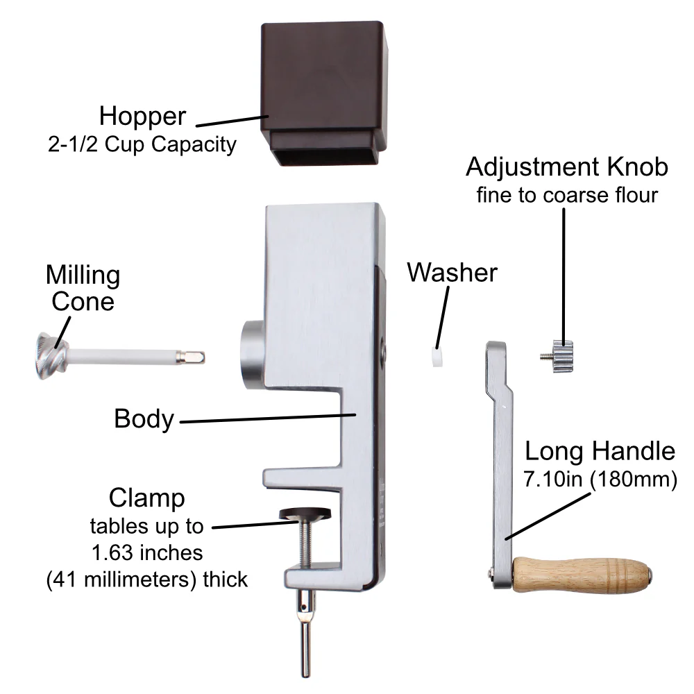 Hand Crank Grain Mill - Wheat Flour MIll - Image 5