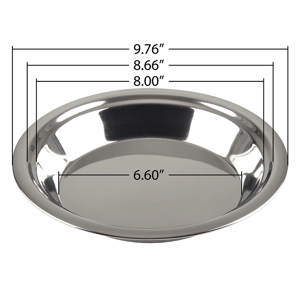 Stainless Steel 9" Pie Pan - Image 6