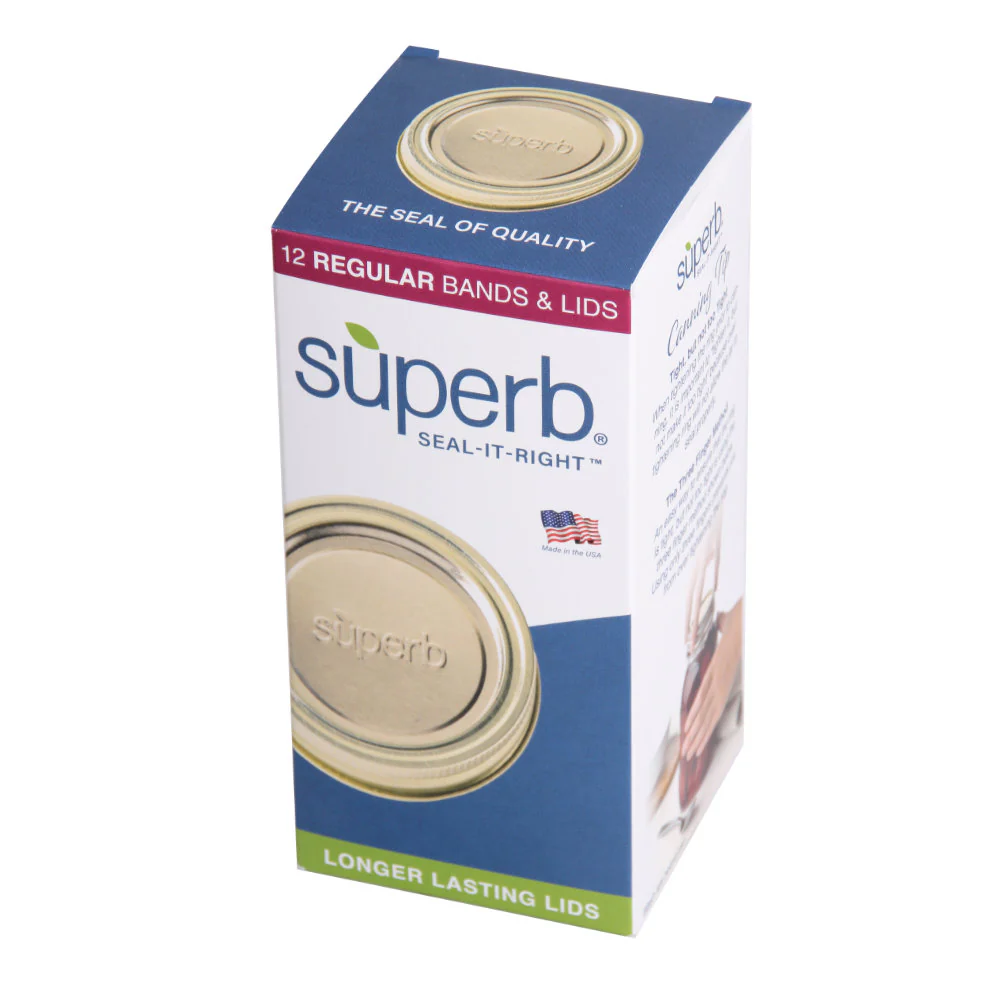 SUPERB - Regular Mouth Lids w/ Bands - Box of 12 - Image 4