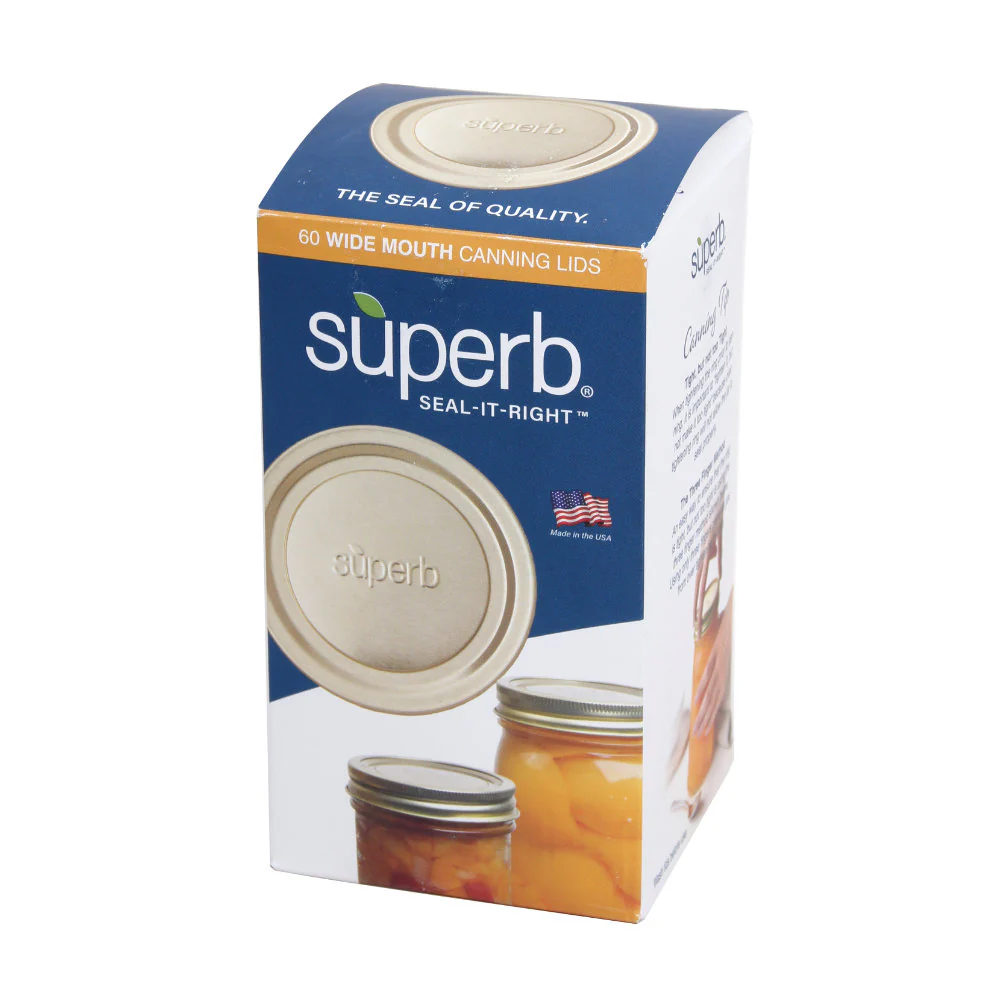 SUPERB - Wide Mouth Canning Lids - Box of 60 - Image 4