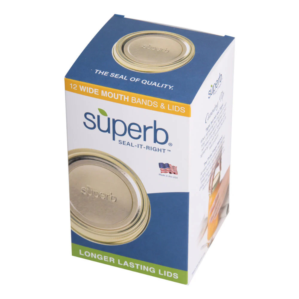 SUPERB - Wide Mouth Lids w/ Bands - Box of 12 - Image 4