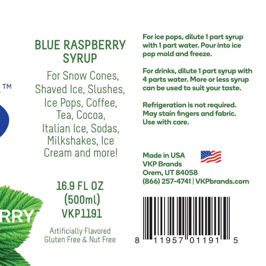 Time For Treats - Blue Raspberry Syrup - Image 5