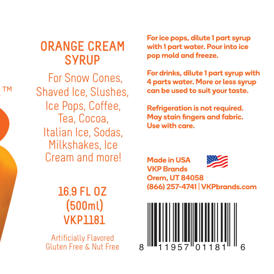 Time For Treats - Orange Cream Syrup - Image 5